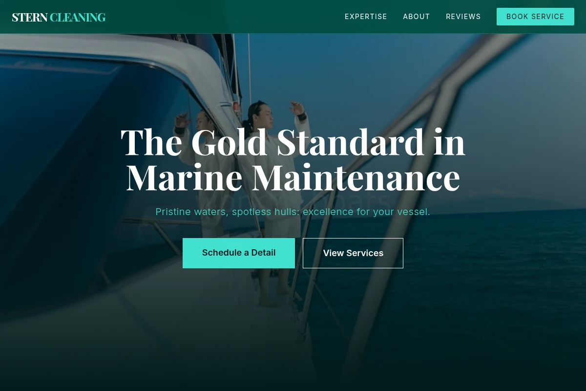Stern Boat Cleaning