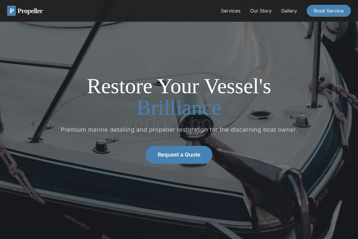 Propeller Boat Cleaning